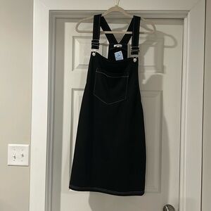 AUW Overall Dress with Front and Back Pockets